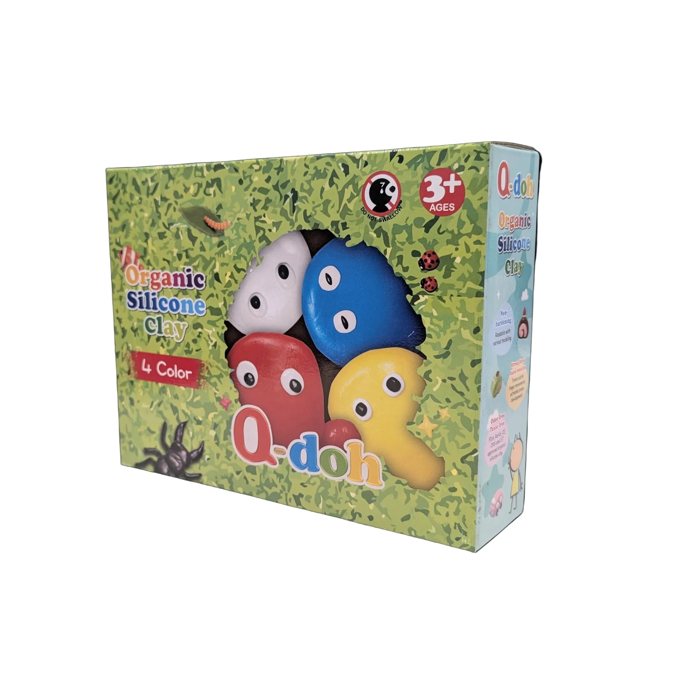 Q-doh 4 Colours Silicone Clay Set – Safe, Mess-Free & Long-Lasting