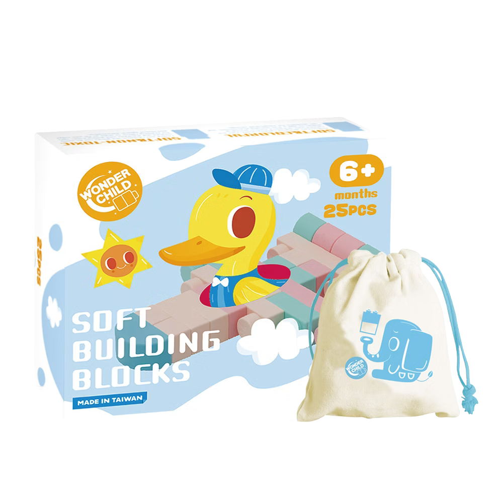 Wonder Child - Non-Toxic, Easy to Clean Soft Block 25 pieces