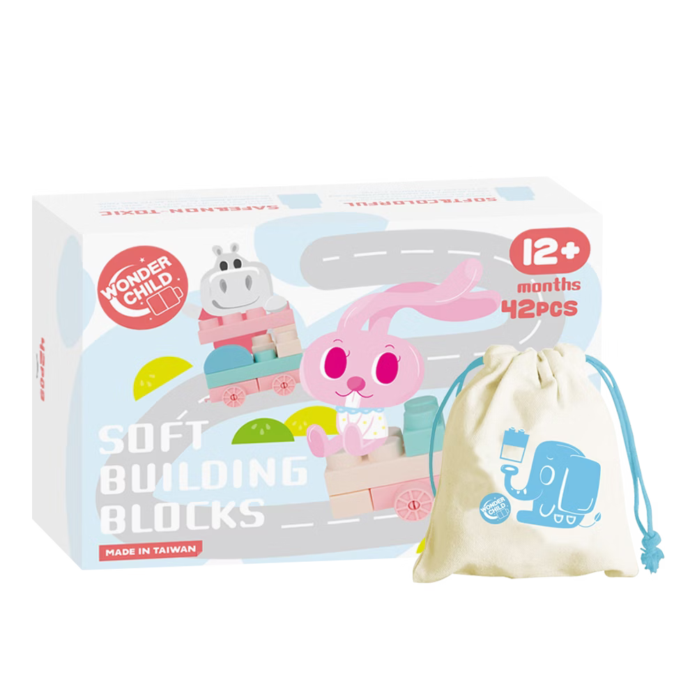 Wonder Child - Non-Toxic, Easy to Clean Soft Block 42 pieces
